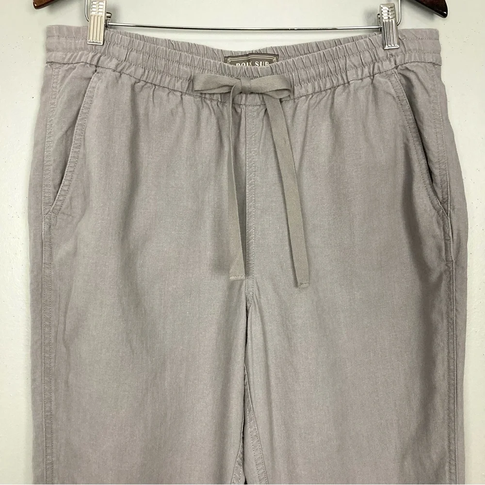 J. Crew Point Sur Seaside Jogger Pants Women’s Size 12 Pull On Linen Blend Beach